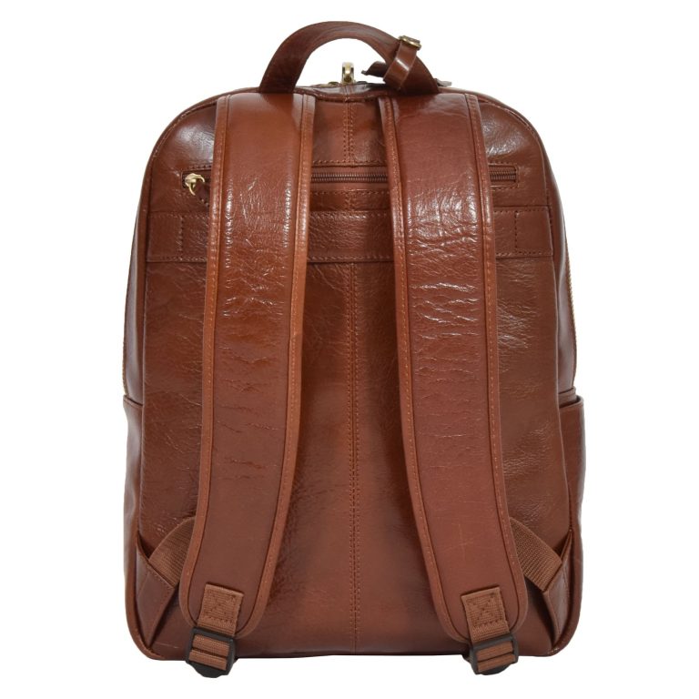 Exclusive Leather Backpack Organiser Rucksack Peru Tan