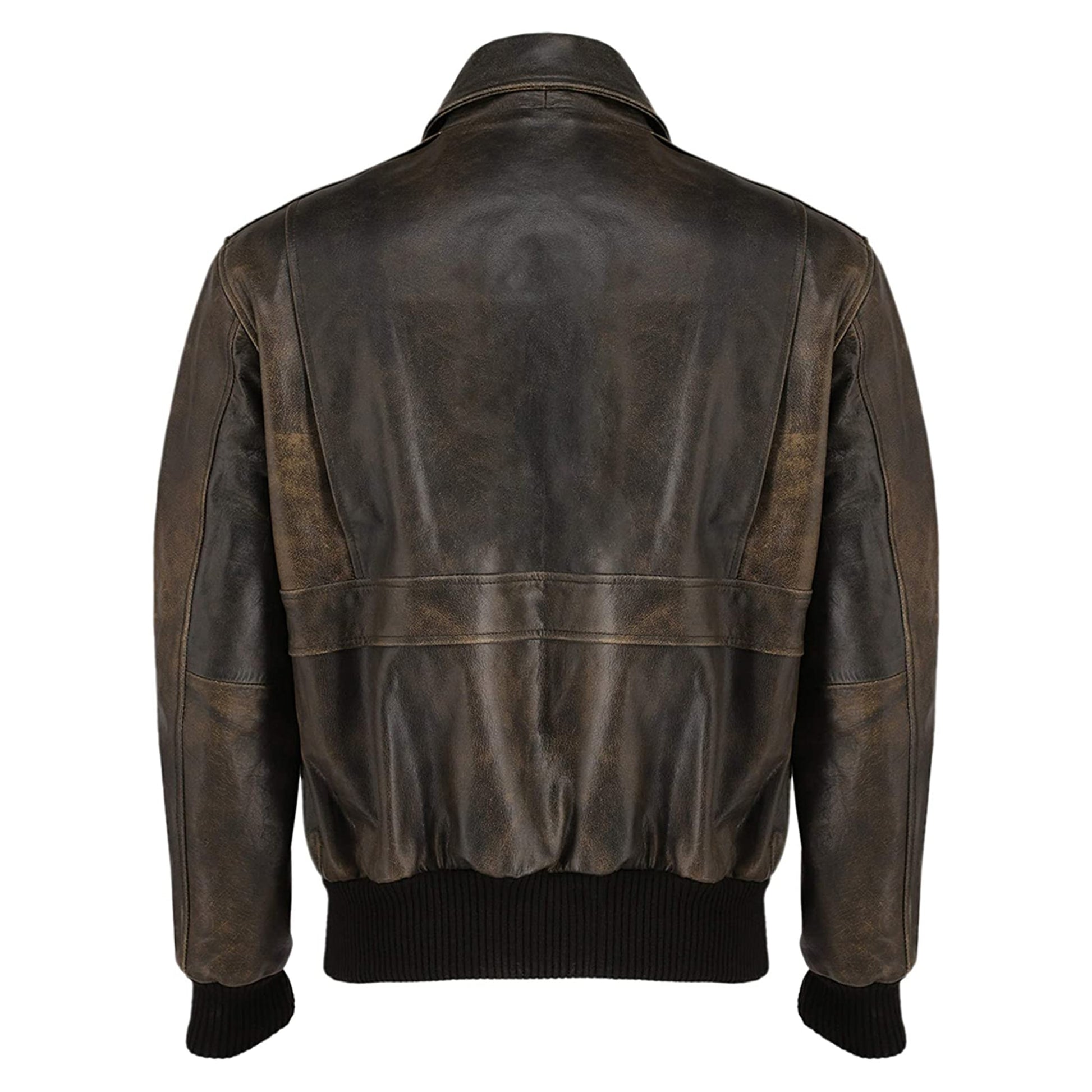 A2 Aviator Flight Jacket For Men Real Cowhide Distressed Leather Jacket